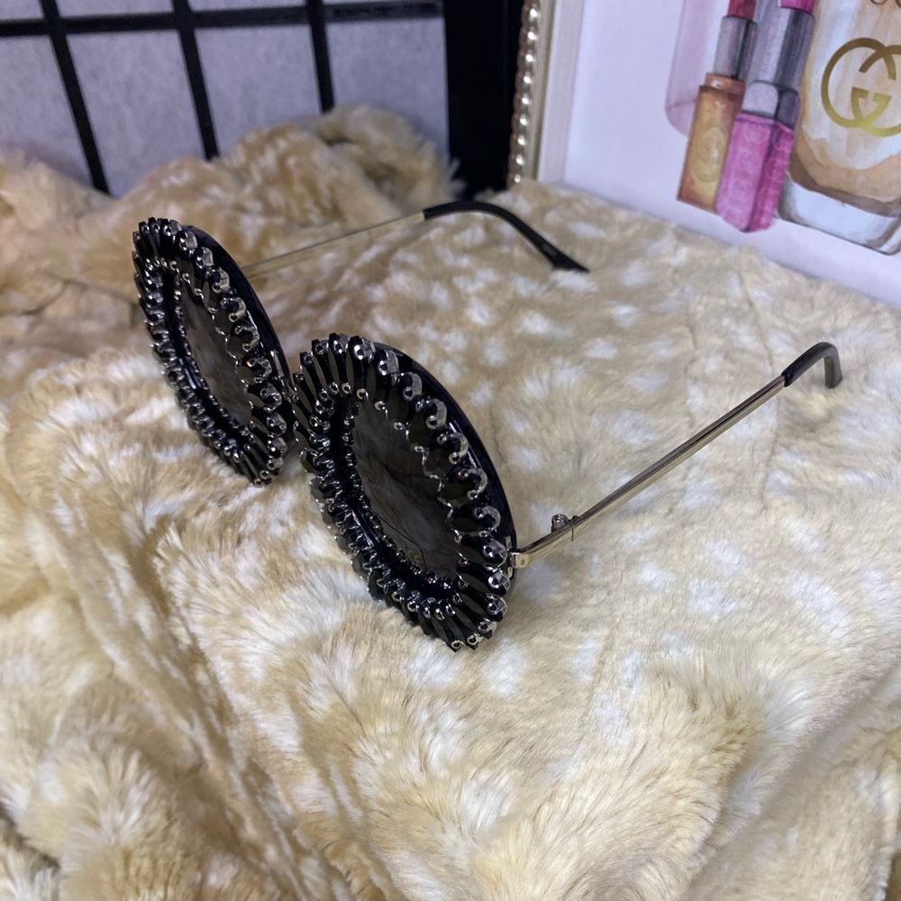 Dani Black Rhinestone Sunnies - Picture 5 of 7
